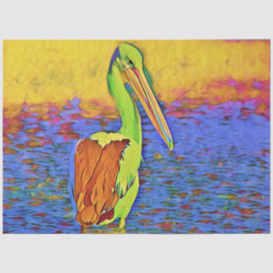 Papier Mousseline animal - pélican