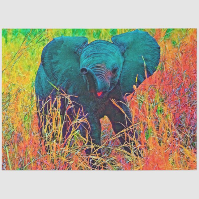 Papier Mousseline AnimalColor_Elephant_002_by_JAMColors (Recto)
