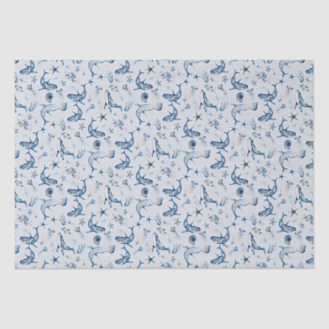 Papier Mousseline Animales marinos (Recto)