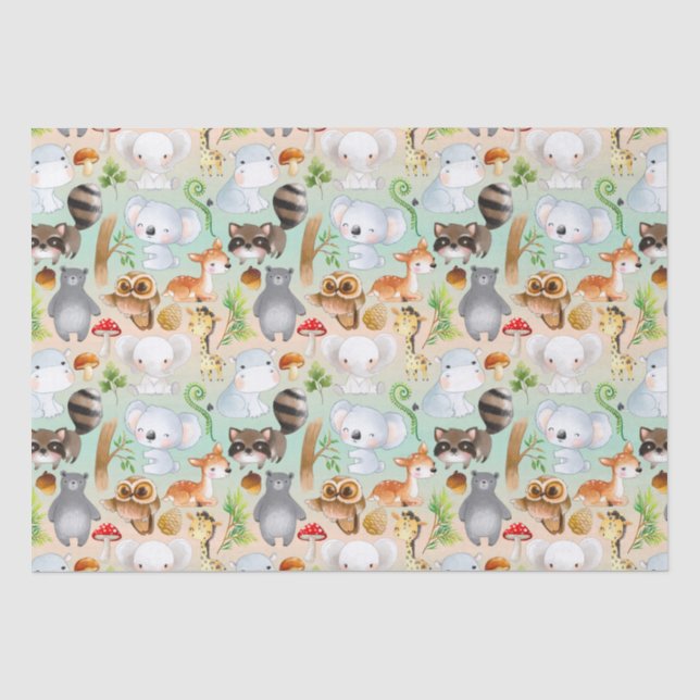 Papier Mousseline Animaux Bébés (Recto)