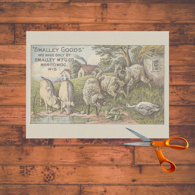 Papier Mousseline Animaux de ferme Pond et Ephemera Découpage (Créateur téléchargé)