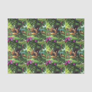 Papier Mousseline Animaux vintages