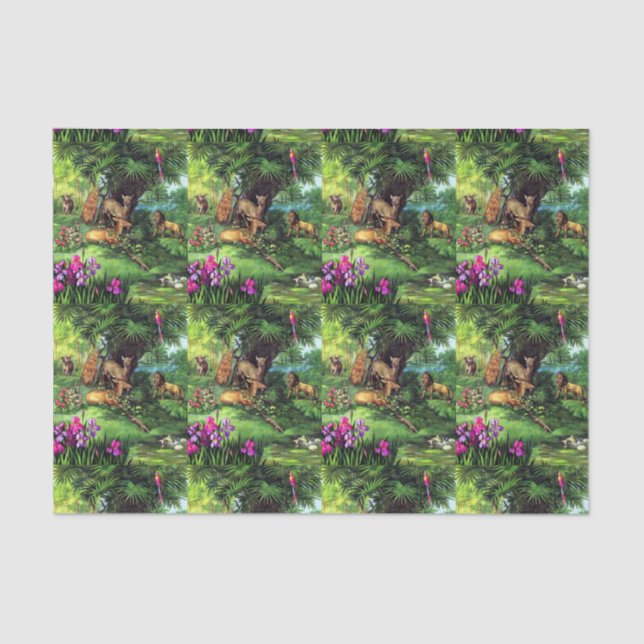 Papier Mousseline Animaux vintages (Recto)