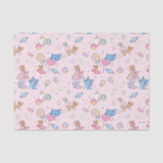 Papier Mousseline Anime Tom, Jerry et Tuffy Candyland Motif
