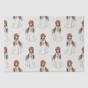 Papier Mousseline Anime Weeb Girl Manga Design Motif