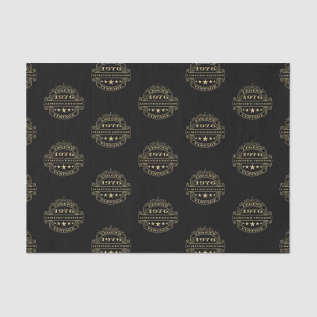 Papier Mousseline Année 1976 Anniversaire (Recto)