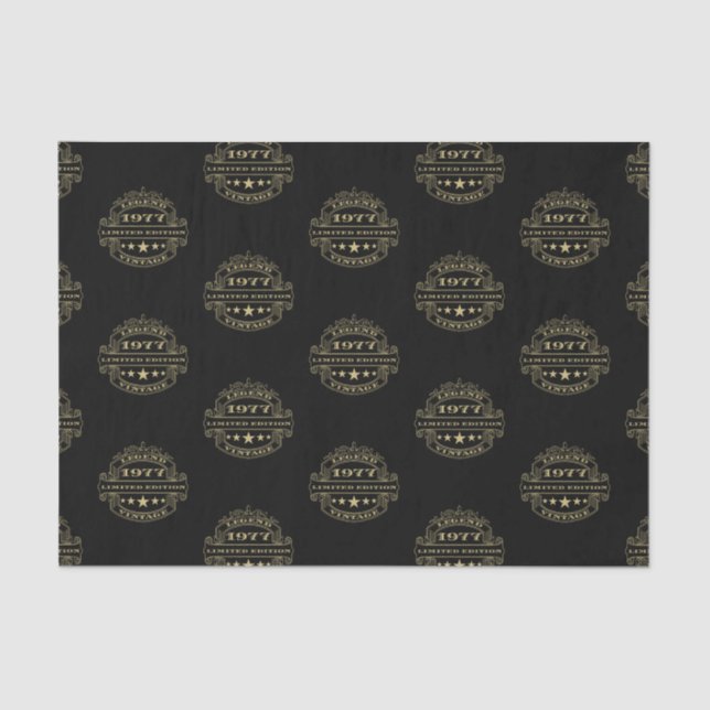 Papier Mousseline Année 1977 Anniversaire (Recto)