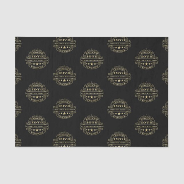 Papier Mousseline Année 1978 Anniversaire (Recto)