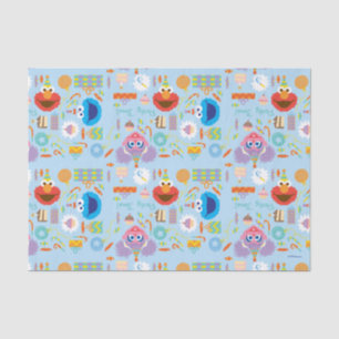 Papier Mousseline Anniversaire d'Elmo et d'Abby