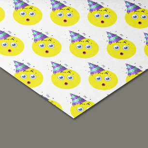 Papier Mousseline Anniversaire Emoji Motif
