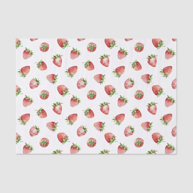 Papier Mousseline Anniversaire fraise (Recto)
