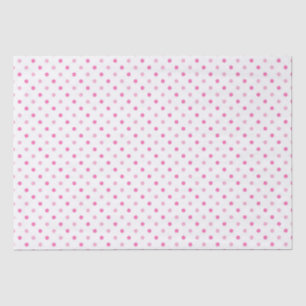 Papier Mousseline Anniversaire pois blancs et roses