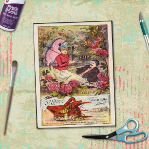 Papier Mousseline Annonce de la machine vintage Victor Clover