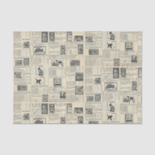 Papier Mousseline Annonce de timbre postal vintage