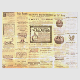 Papier Mousseline Annonces horticoles Vintages antiques Ephemera Gru