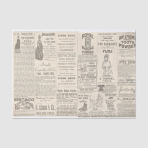 Papier Mousseline Annonces vintages de 1889