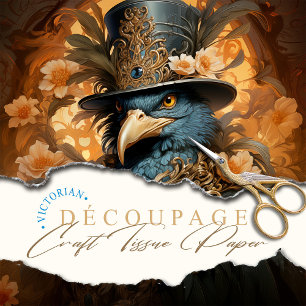 Papier Mousseline Anthropomorphes Steampunk Oiseau victorien