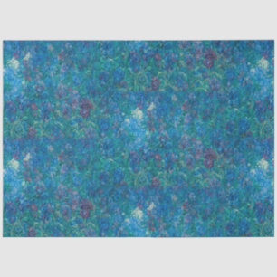 Papier Mousseline Antique Bleu violet Iris Vieux Masters Découpage A