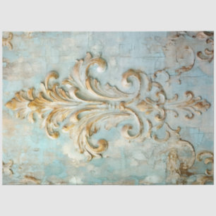 Papier Mousseline Antique Blue Romance Design Series 16