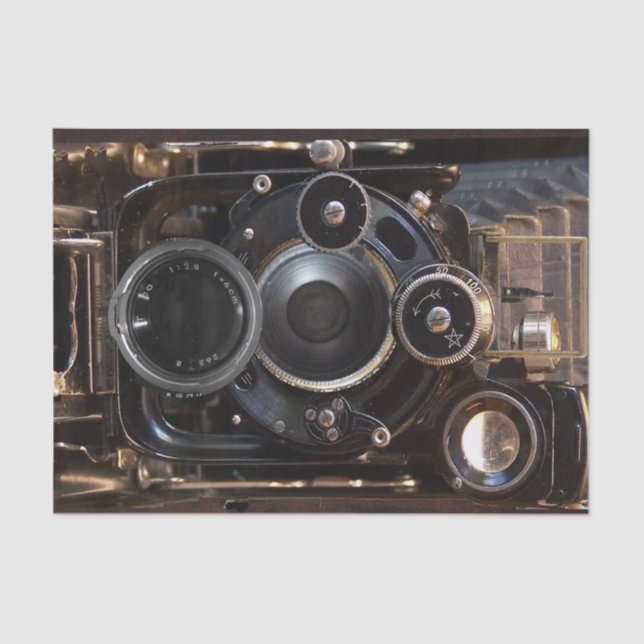 Papier Mousseline Antique Caméra Photographie Vintage Lens Film (Recto)