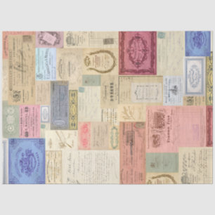 Papier Mousseline Antique Document Pastel Ephemera Tissus Papier pap