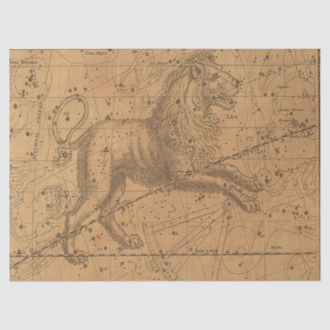Papier Mousseline Antique Galaxy Map Series Design 11 (Recto)