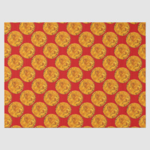 Papier Mousseline ANTIQUE OR FLORENTINE FORINT Royal Rouge