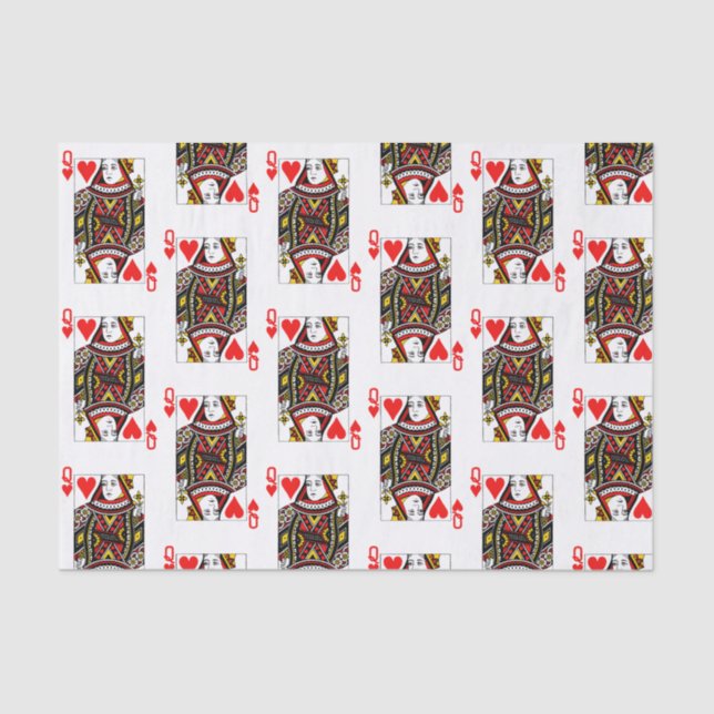 Papier Mousseline Antique Reine des Coeurs (Recto)