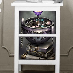 Papier Mousseline Antique Steampunk Cauldron Pile de Spellbooks