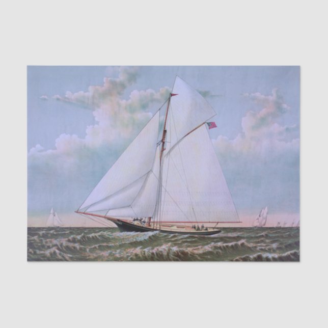Papier Mousseline Antique voilier Slot Yacht Voilier Ocean (Recto)