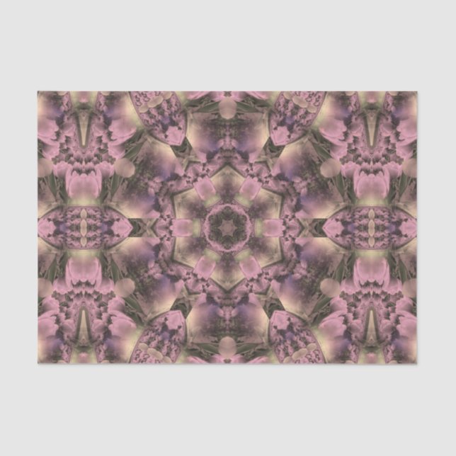 Papier Mousseline Antiquité rose victorienne (Recto)