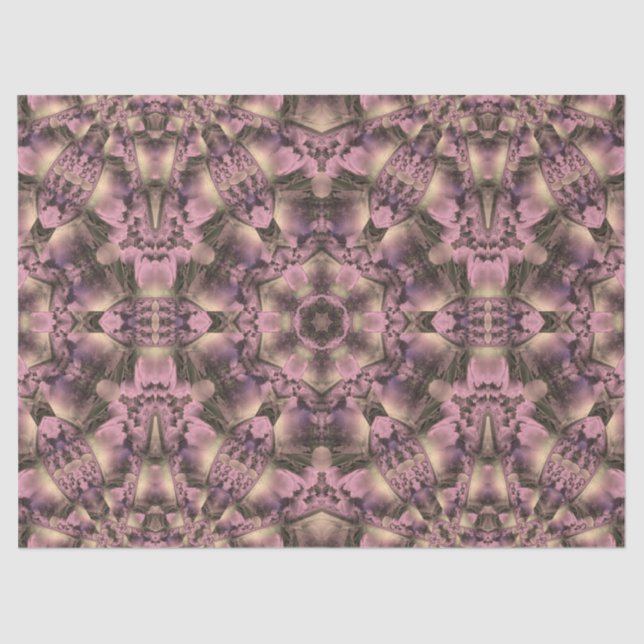 Papier Mousseline Antiquité rose victorienne (Recto)