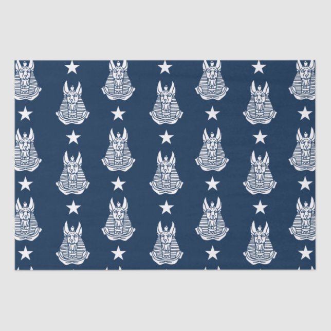 Papier Mousseline Anubis Papier Tissu Égyptien Ancien (Recto)