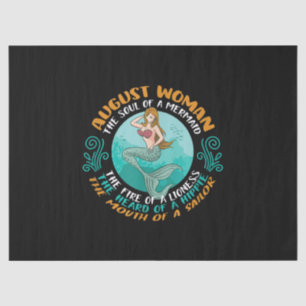 Papier Mousseline Août L'Âge De La Femme De Mermaid Leo Zodiac