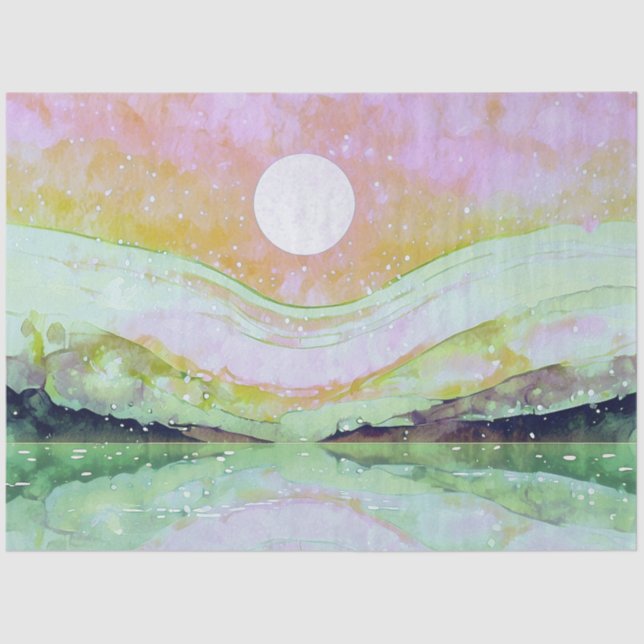 Papier Mousseline *~* AP67 Pastel Peinture d'Art Abstrait Nature (Recto)