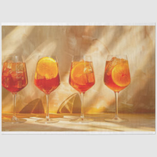 Papier Mousseline Aperol Spritz Lunettes de boisson Italie Motif pho