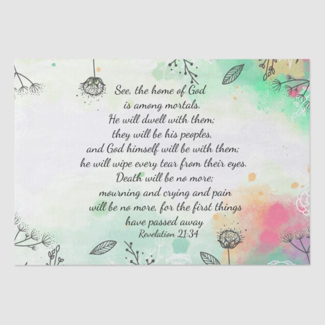 Papier Mousseline Apocalypse 21:34 (Recto)