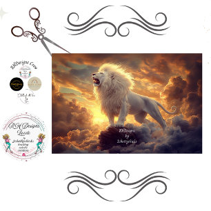 Papier Mousseline Apocalypse 5:5 Lion de Juda