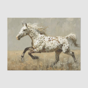 Papier Mousseline Appaloosa Cheval à l'huile Peinture Découpage
