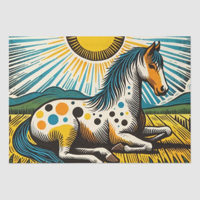 Papier Mousseline Appaloosa Horse Art Horse (Recto)