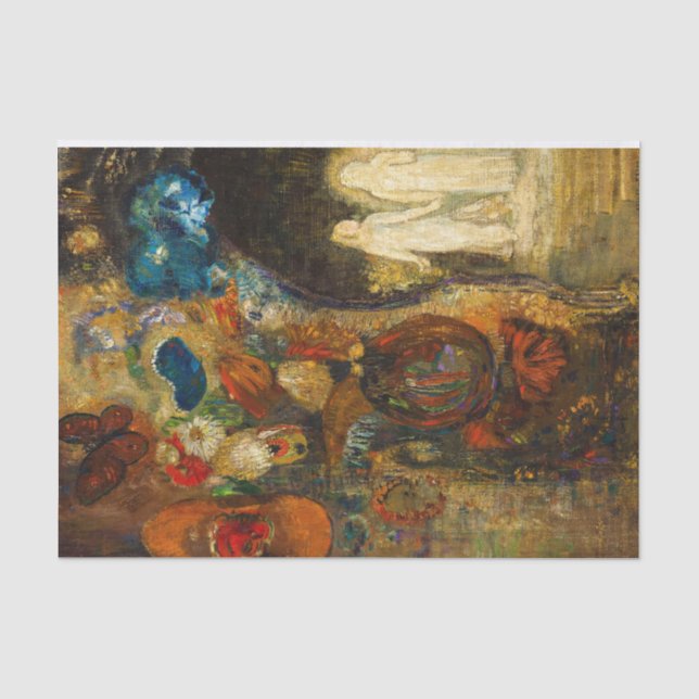 Papier Mousseline Apparition, 1910 par Odilon Redon (Recto)