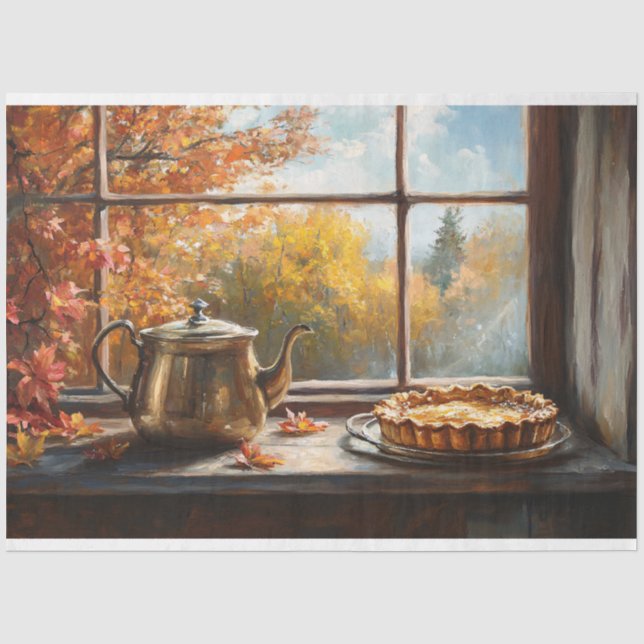 Papier Mousseline Apple Pie Rustic Cuisine Paramètre (Recto)