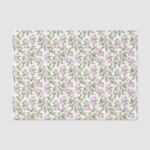 Papier Mousseline Apple rose fleurissent motif floral sur le blanc