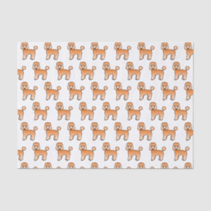 Papier Mousseline Apricot Toy Poodle mignonette Cartoon Motif chien