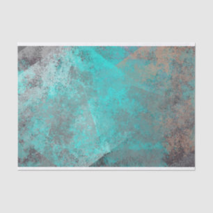 Papier Mousseline Aqua Blue Turquoise N Grey Abstrait détendu