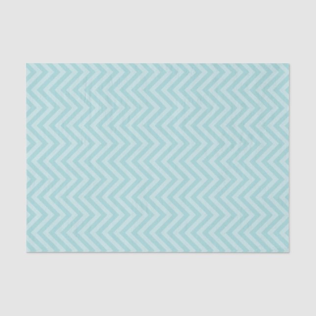 Papier Mousseline Aqua Chevron (Recto)