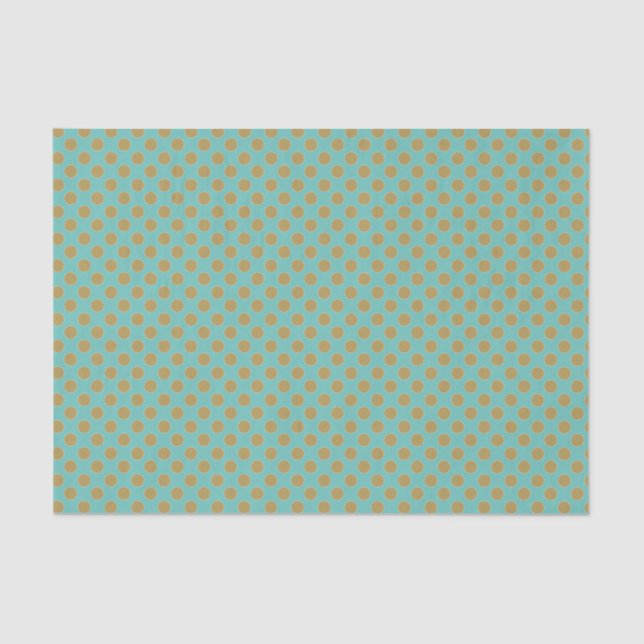 Papier Mousseline Aqua et Gold (Recto)