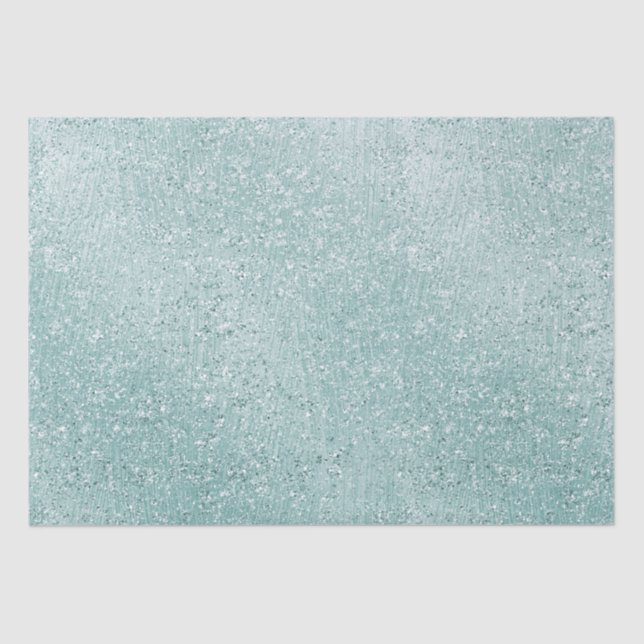 Papier Mousseline Aqua Glitzy Ombre (Recto)