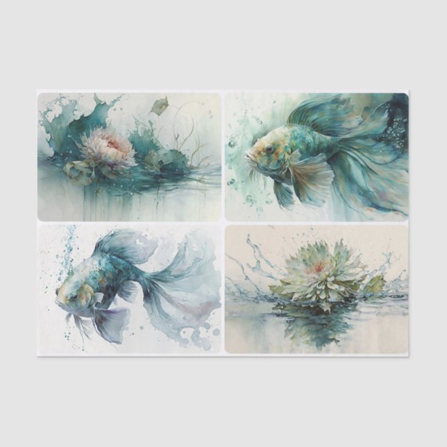 Papier Mousseline Aqua World (Recto)