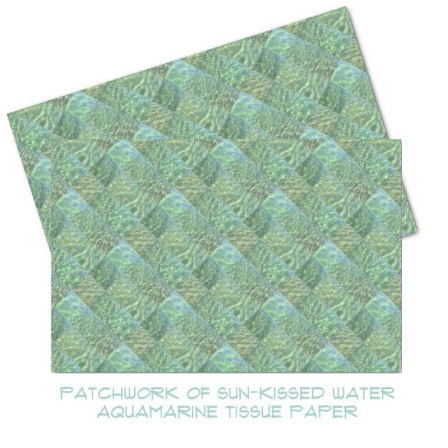 Papier Mousseline Aquamarin Aqua Aqua Aqua Water Patchwork (Créateur téléchargé)